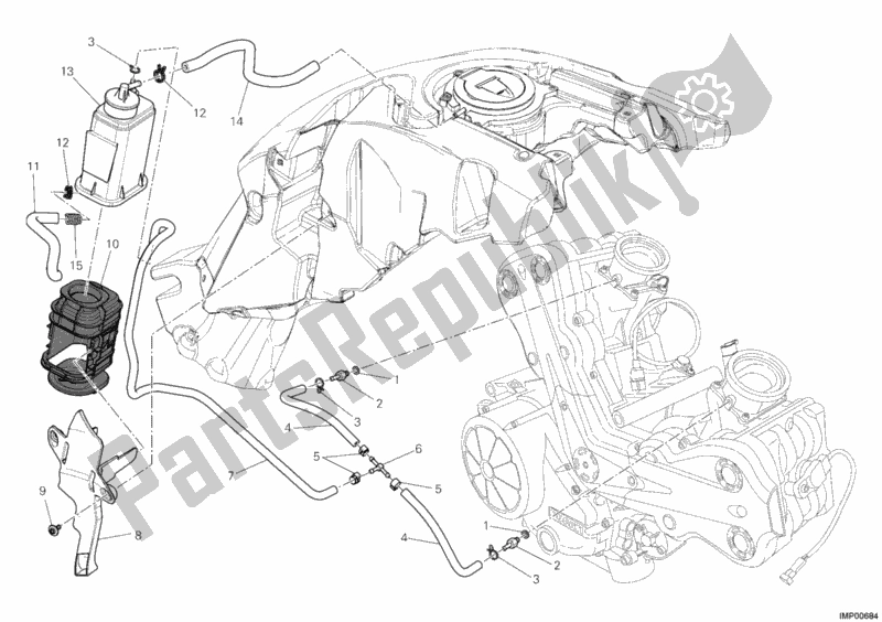 Wszystkie części do Filtr Kanistrowy Ducati Diavel Carbon FL Thailand 1200 2018